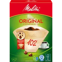 Бумажные фильтры Melitta Original 102 (1×2) из неотбеленной бумаги, 80 шт