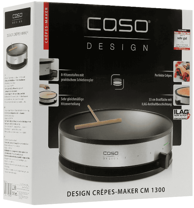 Блинница Caso CM 1300, черный/серебристый